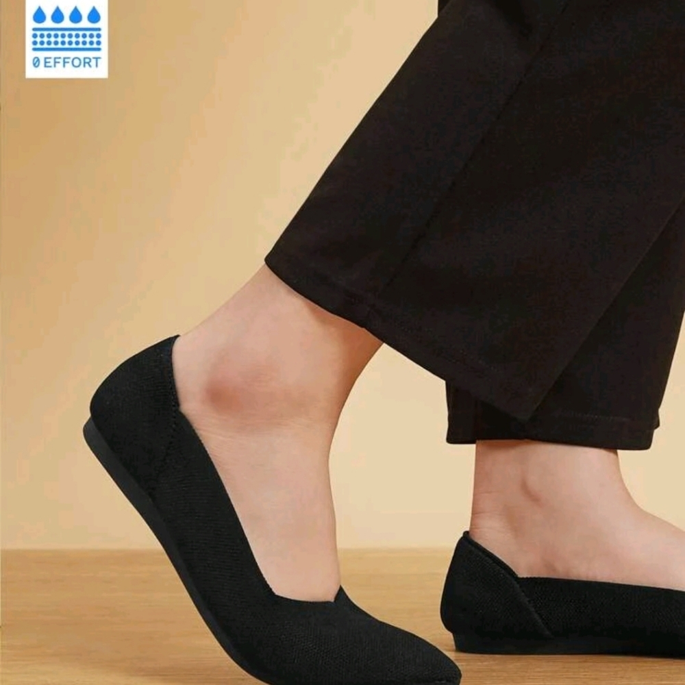 Black Pointed Ballet Flats